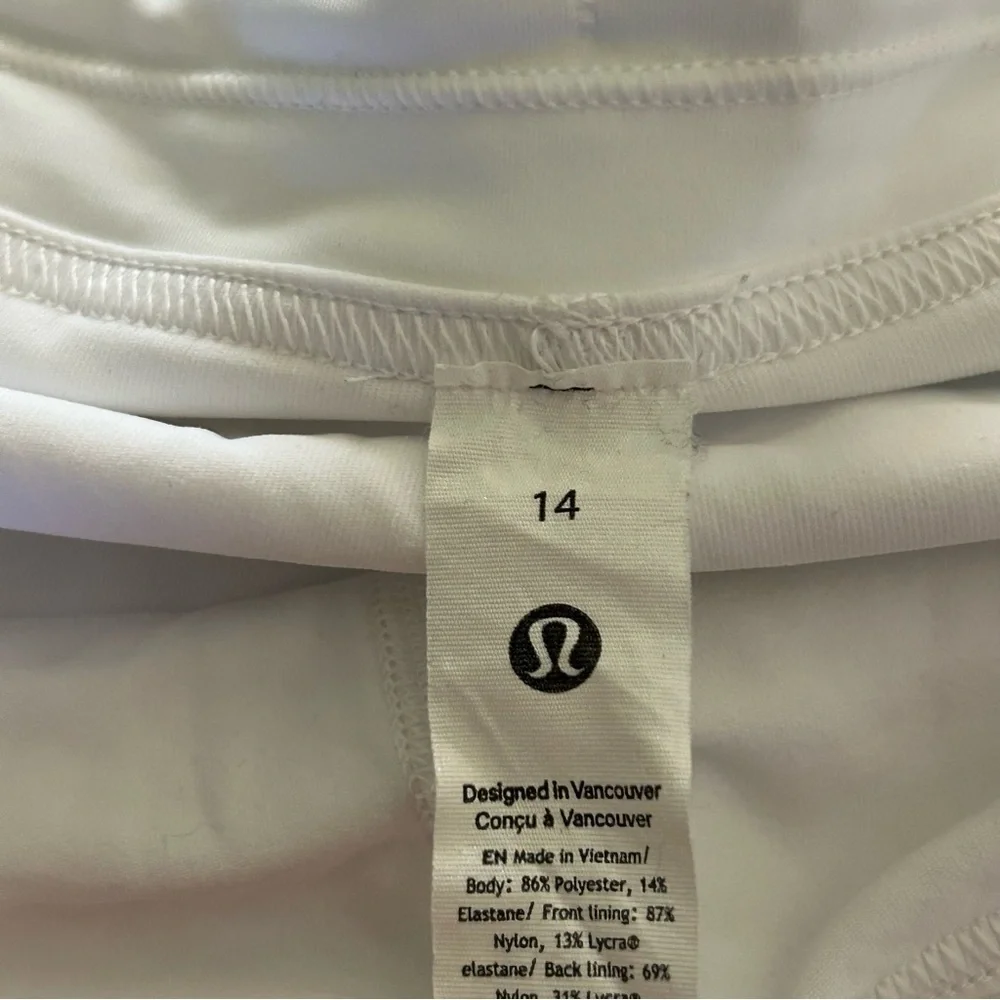 Lululemon Lightweight High-Rise Tennis Skirt Size 14